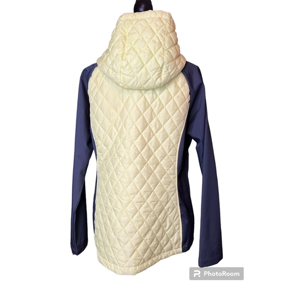 Free Tech Women's Hooded Jacket Size XL in Bright Yellow and Black Full Zipper - Picture 2 of 5